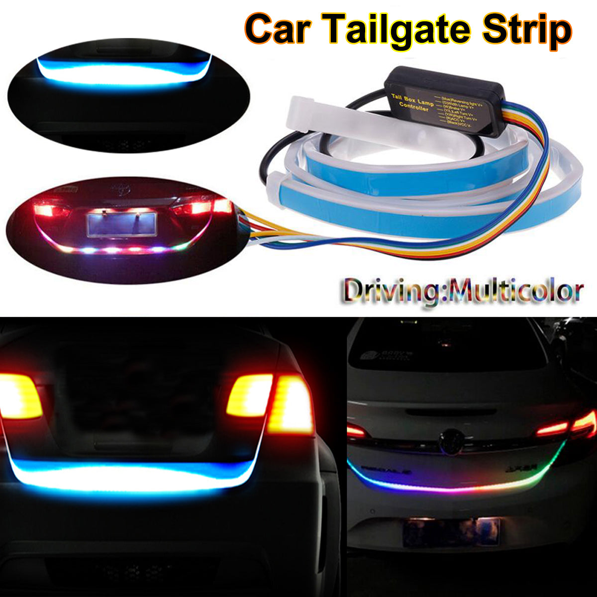 LED Flowing Tail Trunk Strip Light Installed on Car – Shark Auto