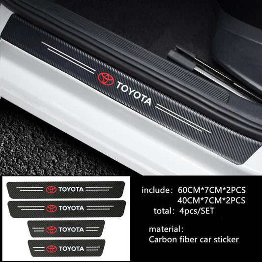 Toyota Car Door Sill Protector (4pc Set) | Anti-Scratch Stickers