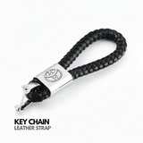 Toyota Leather Key Chain Strap – Premium Braided Key Holder (Black)
