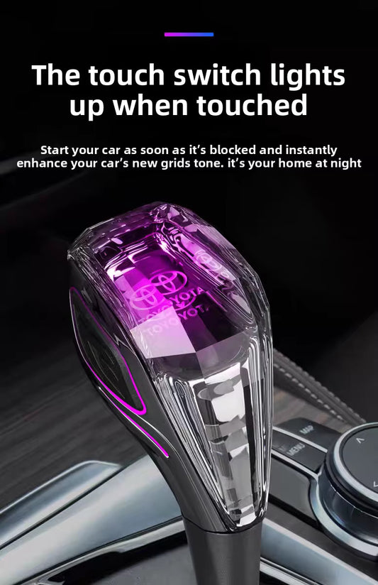 Toyota Neon Glass LED Gear Handle – Premium Crystal Universal Gear Knob With Free Charger Adaptor
