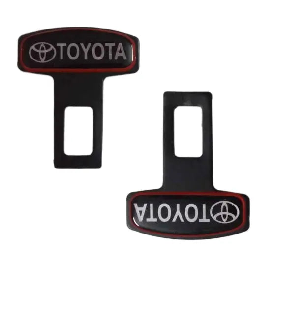 Toyota logo metal seat belt clip 2 pcs set