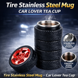 Shark Auto Tire Stainless Steel Mug – Car Lover Tea Cup