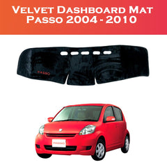 Toyota Passo 2004–2010 Velvet Dashboard Carpet Cover – Front Dashboard View