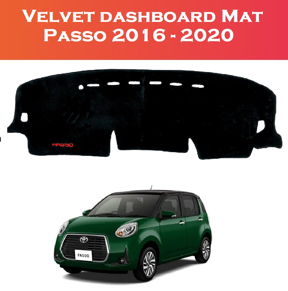 Toyota Passo Dashboard Velvet Carpet 2016–2020 – Premium Fit – Shark Auto