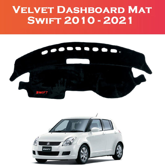 Suzuki Swift 2010–2021 Velvet Dashboard Carpet Cover – Front Dashboard View