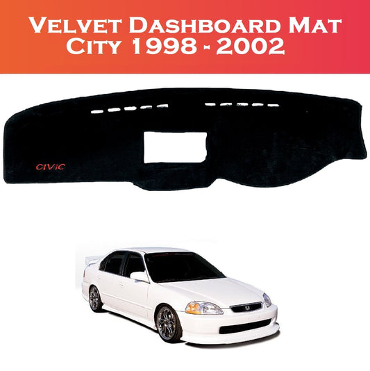 Honda City 1998–2002 Dashboard Mat – Velvet Custom Fit Cover – Shark Auto