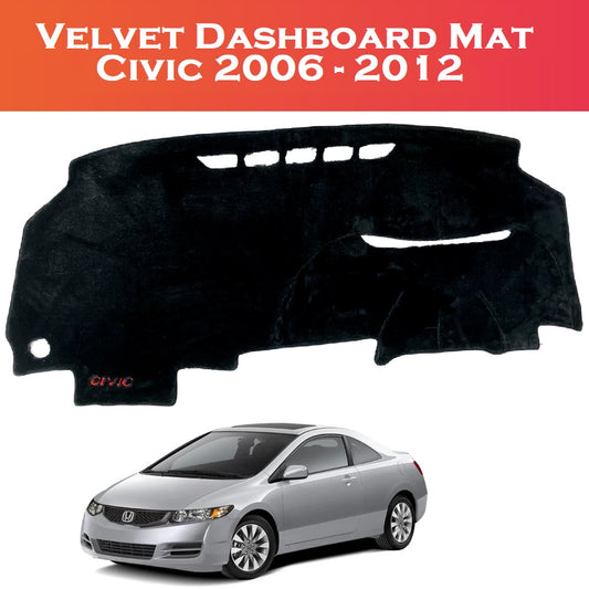 Honda Civic 2006–2012 Dashboard Mat – Custom Velvet Fit – Shark Auto