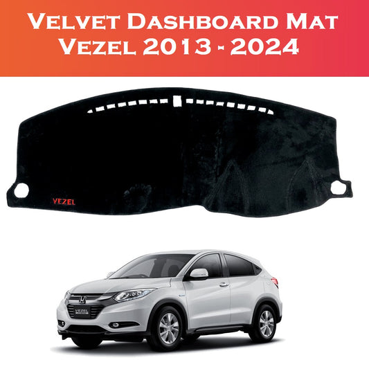 Toyota Vezel 2013–2024 Velvet Dashboard Cover – Full Dashboard View