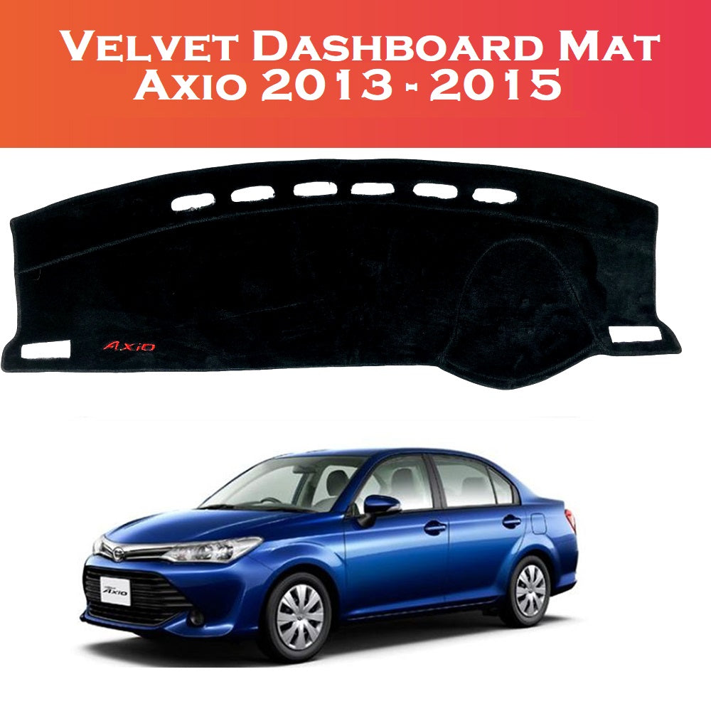 Toyota Axio Dashboard Carpet Cover – Velvet Dashboard Mat Front View – Shark Auto