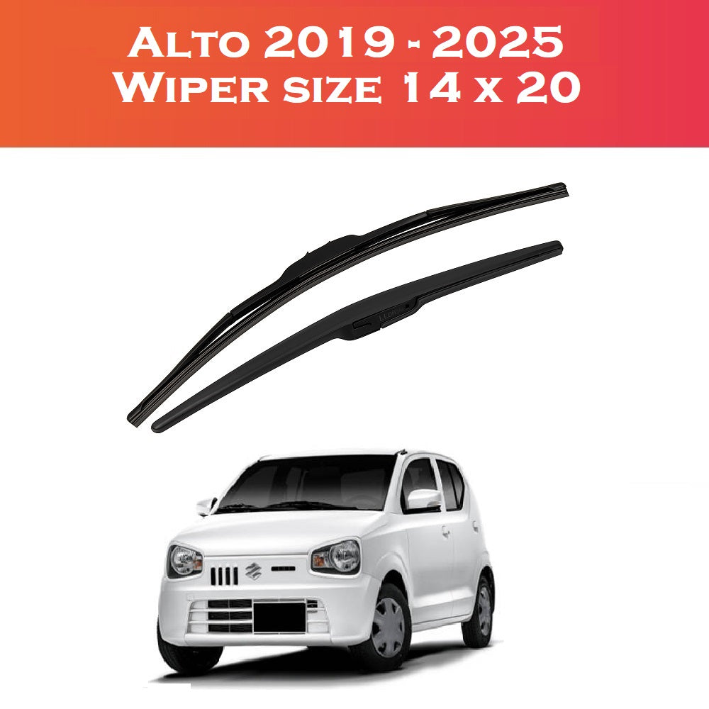 Premium silicone wiper blades for Suzuki Alto 2019–2025 2 pcs Shark Auto