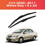 Honda City 2005–2011 Wiper Blades – Smooth & Durable | 2 Pcs Set