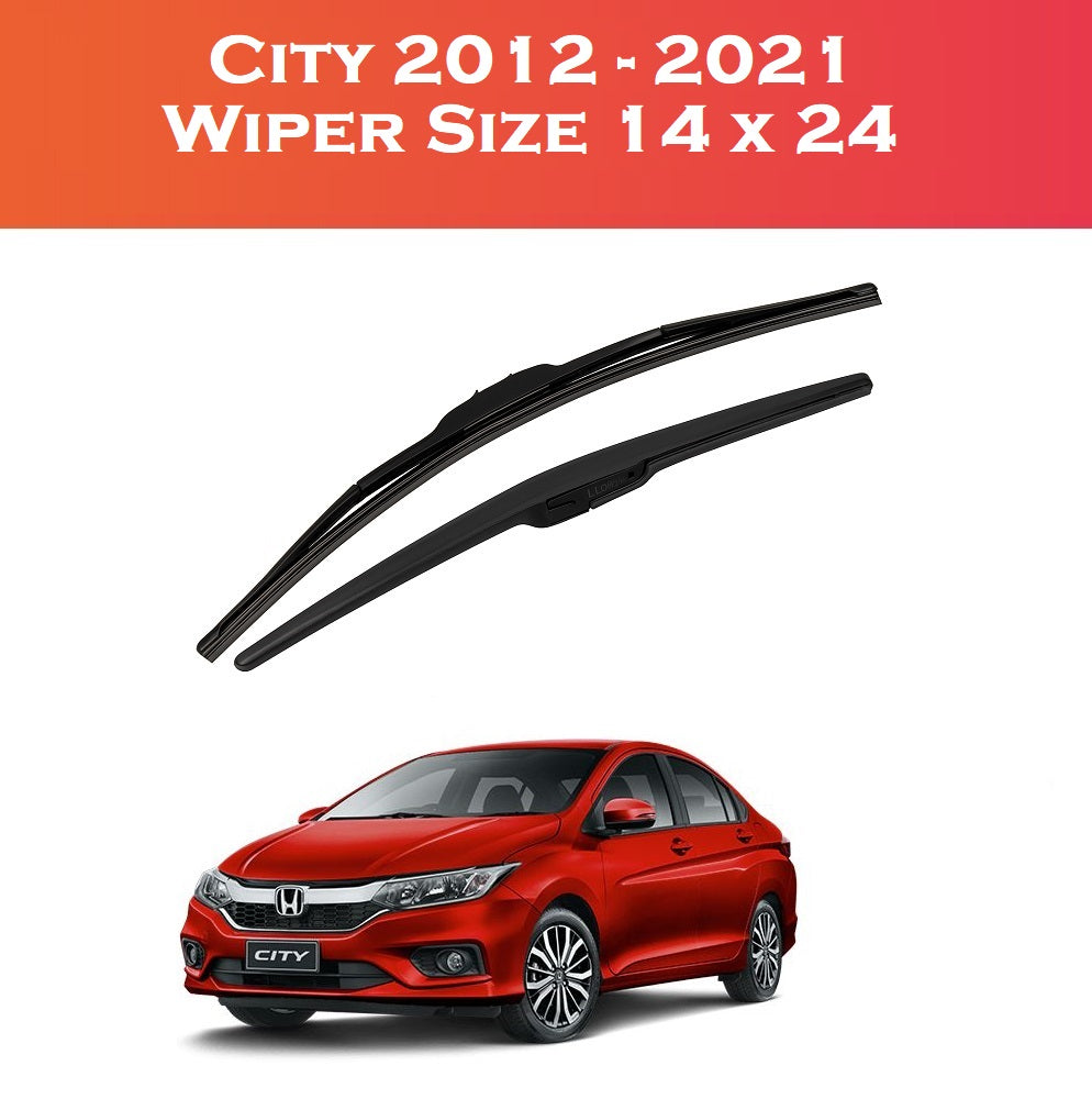 Honda City 2012–2021 Wiper Blades – Smooth & Durable | 2 Pcs Set