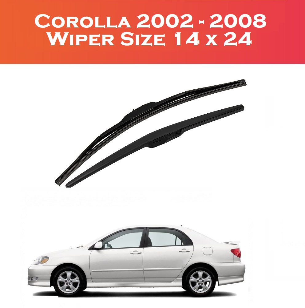 Toyota Corolla 2002-2008 Wiper Blades – Smooth & Durable | 2 Pcs Set