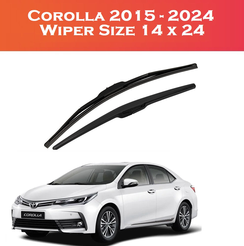 Toyota Corolla 2015-2024 Wiper Blades – Smooth & Durable | 2 Pcs Set