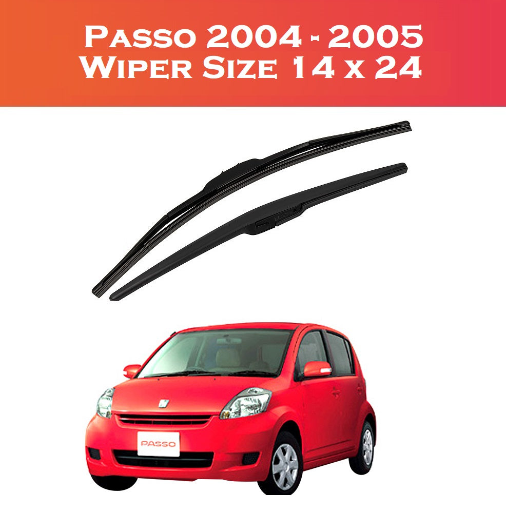 Toyota Passo 2004-2010 Wiper Blades – Smooth & Durable | 2 Pcs Set