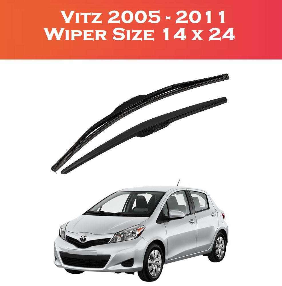 Toyota Vitz 2005-2011 Wiper Blades – Smooth & Durable | 2 Pcs Set