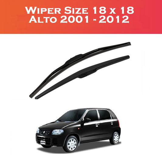 Premium Silicone Wiper Blades for Suzuki Alto 2001-2012 | 2 Pcs Set