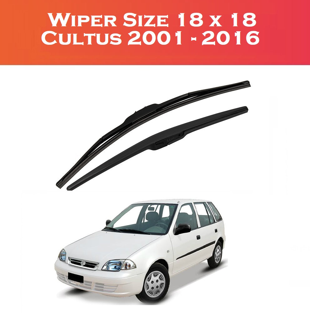 Premium Silicone Wiper Blades for Suzuki Cultus 2001-2016 | 2 Pcs Set