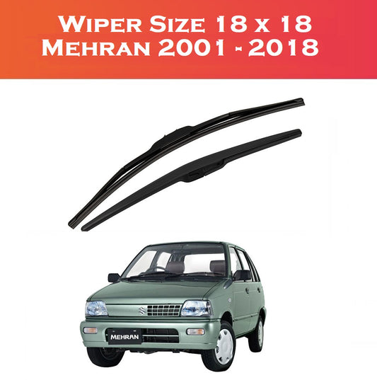 Premium Silicone Wiper Blades for Suzuki Mehran | 2 Pcs Set