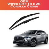 OEM Wiper Blades for Toyota Corolla Cross | 18×26 Size | Premium Rubber | 2 Pcs Set