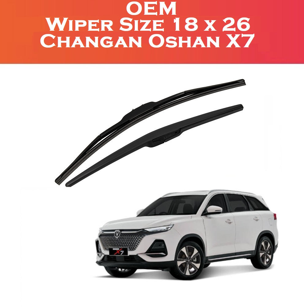 OEM Wiper Blades for Changan Oshan X7 2022-2026 | 18×26 Size | Premium Rubber | 2 Pcs Set