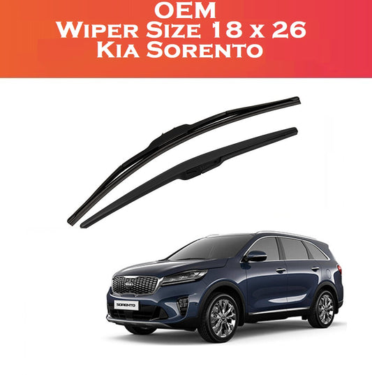 OEM Wiper Blades for Kia Sorento 2021-2025 | 18×26 Size | Premium Rubber | 2 Pcs Set