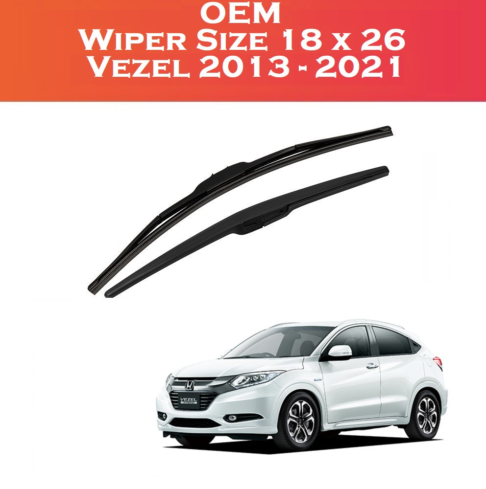 OEM Wiper Blades for Honda Vezel 2013–2021 | Premium Rubber | Perfect Fit | 2 Pcs Set