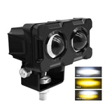 20W Robot Style LED Projector Light – Dual Color White & Yellow Fog Driving Lamp