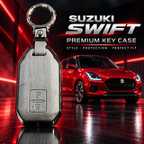 Suzuki Swift Key Cover, Suzuki Swift 2022 Key Cover, Suzuki Swift 2023 Key Cover, Suzuki Swift 2024 Key Cover, Suzuki Swift 2025 Key Cover, Suzuki Swift 2026 Key Cover, New Suzuki Swift Key Case, Suzuki Swift Remote Cover, Suzuki Swift Leather Key Cover, Suzuki Swift Metal Key Cover, Suzuki Swift Leather and Metal Key Cover, Suzuki Two Button Key Cover, Suzuki Keychain Cover, Silver Leather Key Case, Premium Car Key Cover, Leather Key Cover with Metal Frame, Scratch Resistant Key Case, Suzuki Swift Accessor