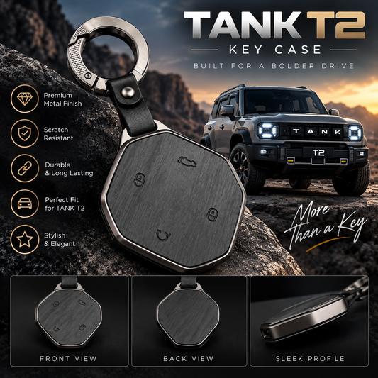 Jetour T2, Jetour Key Cover, Jetour T2 Key Cover, Metal Key Cover, Smart Key Cover, Black Key Cover, Car Key Case, Metal Keychain, Jetour Accessories, Car Accessories Pakistan