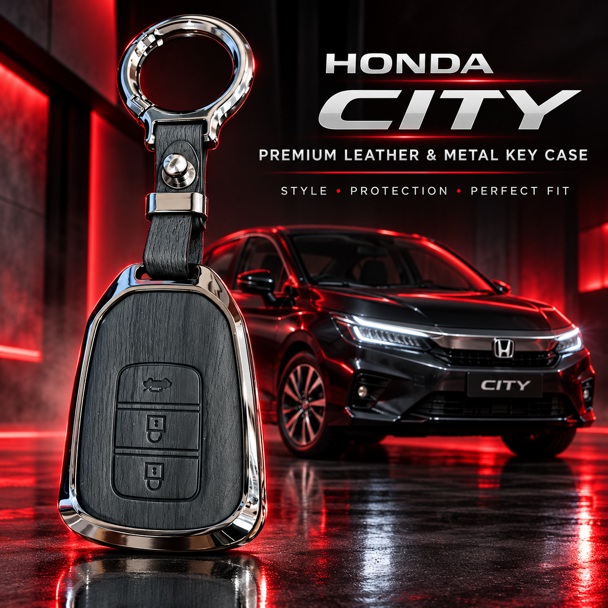 Honda City Key Cover, Honda City 2021 Key Cover, Honda City 2022 Key Cover, Honda City 2023 Key Cover, Honda City 2024 Key Cover, Honda City 2025 Key Cover, Honda City 2026 Key Cover, New Honda City Key Case, Honda City Remote Cover, Honda City Smart Key Cover, Honda City Leather Key Cover, Honda City Metal Key Cover, Honda City Leather and Metal Key Cover, Honda Three Button Key Cover, Honda Keychain Cover, Black Leather Key Case, Premium Car Key Cover, Leather Key Cover with Metal Frame, Honda City Access