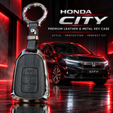 Honda City Key Cover, Honda City 2021 Key Cover, Honda City 2022 Key Cover, Honda City 2023 Key Cover, Honda City 2024 Key Cover, Honda City 2025 Key Cover, Honda City 2026 Key Cover, New Honda City Key Case, Honda City Remote Cover, Honda City Smart Key Cover, Honda City Leather Key Cover, Honda City Metal Key Cover, Honda City Leather and Metal Key Cover, Honda Three Button Key Cover, Honda Keychain Cover, Black Leather Key Case, Premium Car Key Cover, Leather Key Cover with Metal Frame, Honda City Access