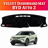 BYD Atto 2, BYD Accessories, Atto 2 Accessories, Dashboard Mat, Velvet Dashboard Mat, Dashboard Cover, Car Interior Accessories, Custom Fit Dashboard, Black Dashboard Mat, Fur Touch Dashboard, Anti Glare Dashboard Mat, Dashboard Protector