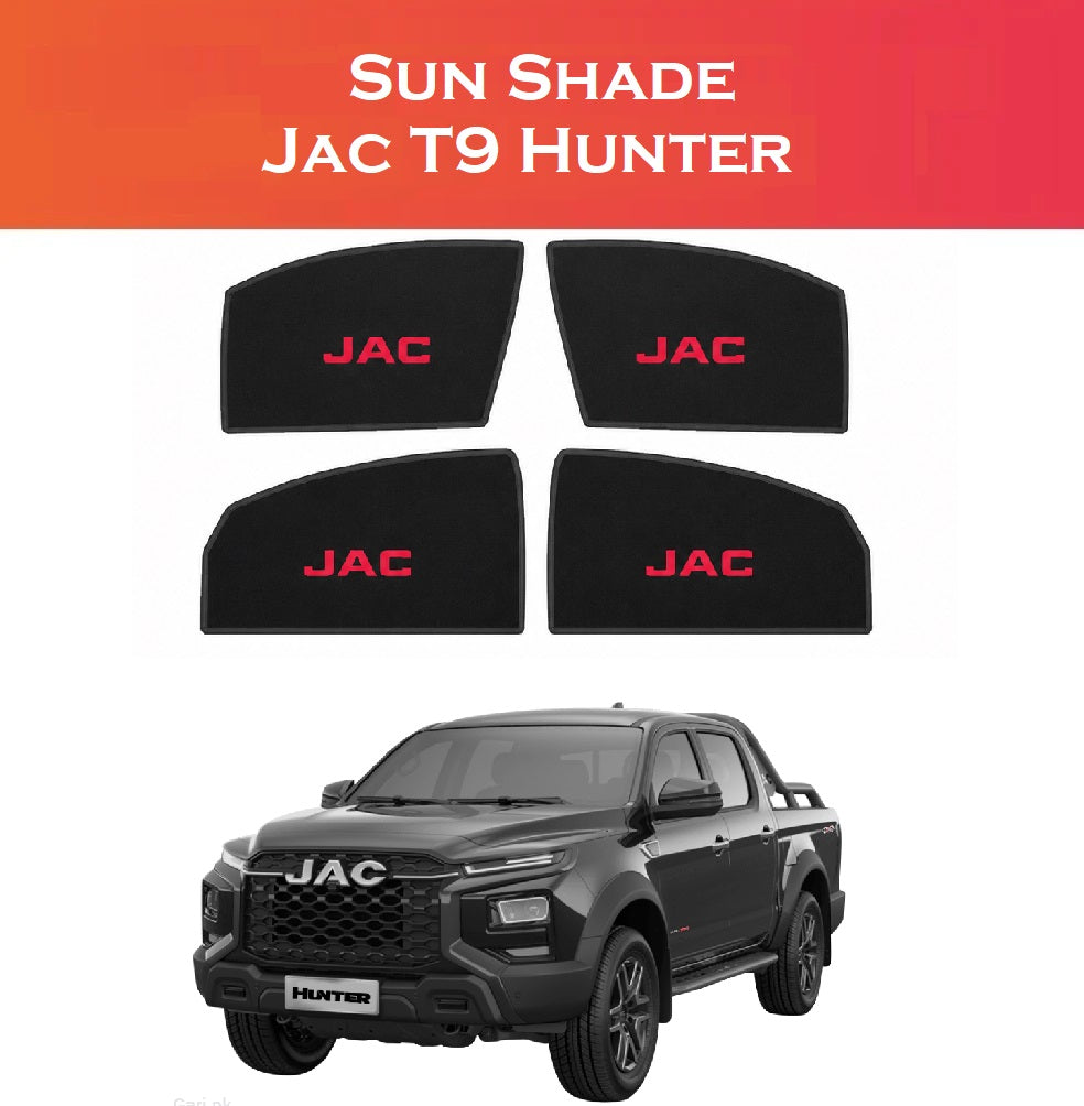JAC T9 Hunter | Foldable UV Protection Window Sun Shades | Heat Resistant Mesh Privacy Curtain | 4PCS Set