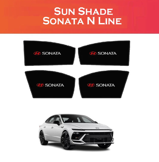 Sun Shade for Hyundai Sonata N Line | Foldable UV Protection Window Sun Shades | Heat Resistant Mesh Privacy Curtain | 4PCS Set
