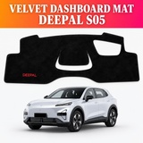 Deepal S05, Deepal Accessories, S05 Accessories, Dashboard Mat, Velvet Dashboard Mat, Dashboard Cover, Car Interior Accessories, Custom Fit Dashboard, Black Dashboard Mat, Fur Touch Dashboard, Anti Glare Dashboard Mat, Dashboard Protector
