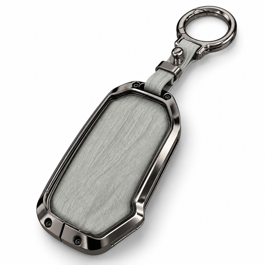KIA Sportage L, Sportage L 2025, KIA Key Cover, Sportage Key Case, Leather Key Cover, Metal Key Cover, Light Grey Key Cover, Gunmetal Key Cover, Car Keychain, Sportage L Accessories